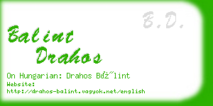 balint drahos business card